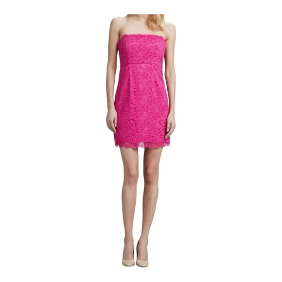 Diane Von Furstenberg Walker Deep
Carnation Pink Strapless Dress Sz Small - Picture 1 of 11